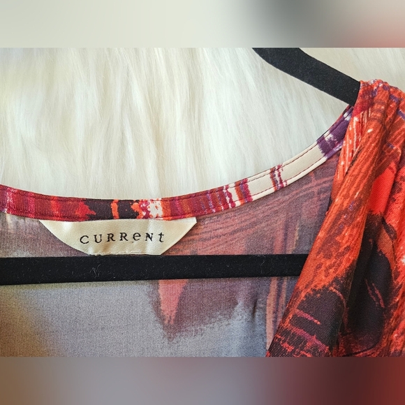 Current 2000's Cityscape Watercolor Sleeveless Midi Dress - Picture 6 of 8